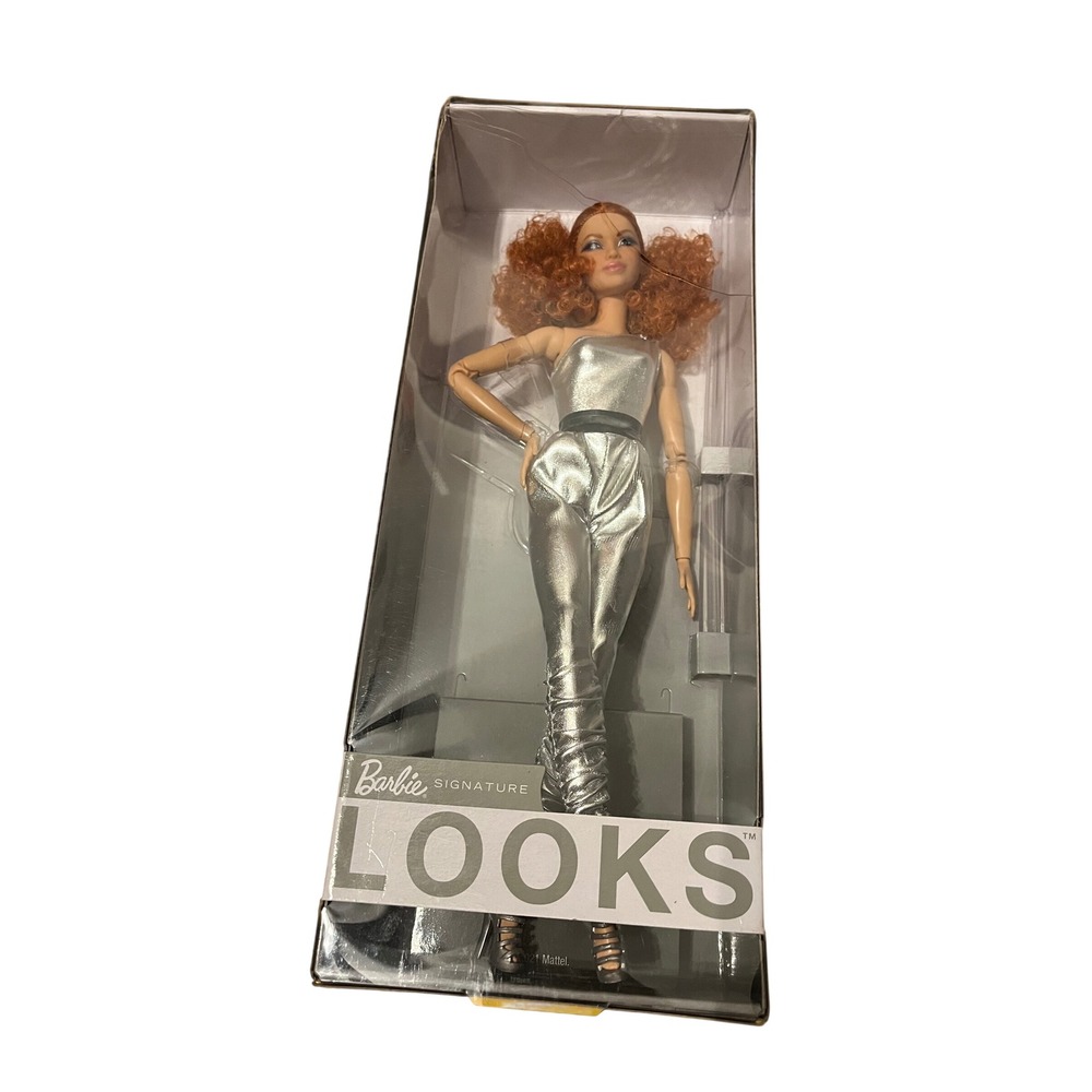 Barbie Signature Looks Doll Silver Jumpsuit New In Box Collector Edition